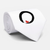 Cravate Cercle zen avec Cardinal de Noël (Roulé)