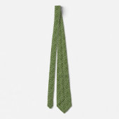 Cravate Cercles Abstraits Retro Mod - sauge sur olive (Dos)