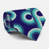 Cravate Cercles bleus (Roulé)