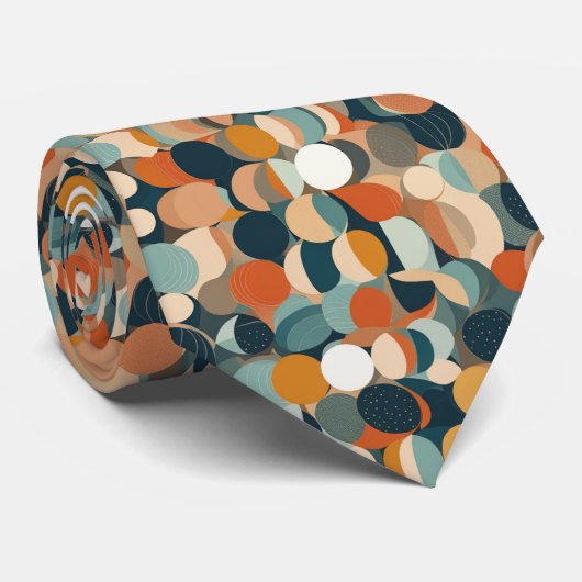 Cravate Cercles colorés (Roulé)