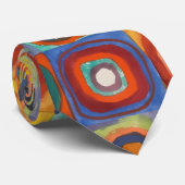 Cravate Cercles concentrés Carré de Kandinsky (Roulé)
