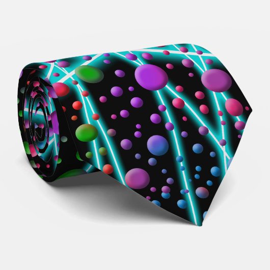 Cravate Cercles de couleurs (Roulé)