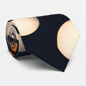 Cravate Cercles d'oeufs Motif Abstrait orange (Roulé)