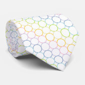 Cravate Cercles en pastel d'arc-en-ciel (Roulé)