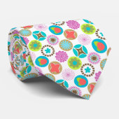 Cravate Cercles géométriques dessinés à la main (Roulé)