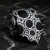 Cravate Cercles Géométriques Noirs