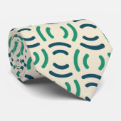 Cravate Cercles Marine Green Minimal Motif (Roulé)