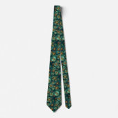 Cravate Cercles organiques Jade Green et Bronze Necktie (Devant)