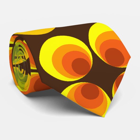 Cravate Cercles psychédéliques (Roulé)