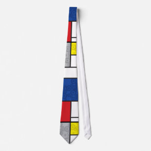 Cravate Cercles Rétro Mondrial Minimaliste De Stijl Mod Ar