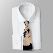 Cravate Cercles roses d'or et de noir organique (Attaché)