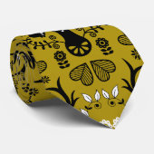 Cravate Cerf d'art populaire scandinave (Roulé)