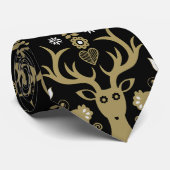 Cravate Cerf d'art populaire scandinave (Roulé)