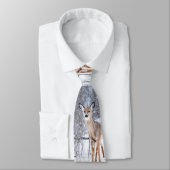 Cravate Cerf de Noël Hiver Vacances Hommes (Attaché)