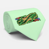 Cravate Cerf-gorge celtique 2 chiens - couleurs (Roulé)