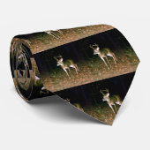 Cravate cerfs communs Blanc-coupés la queue de mâle (Roulé)