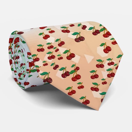 Cravate cerise d'été (Roulé)