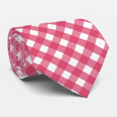 Cravate Cerise en vichy (Roulé)