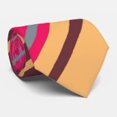 Cravate Cerise et foie rayures modernes (Roulé)