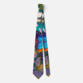Cravate Cerise Imaginaire Sunrise Papillon (Devant)