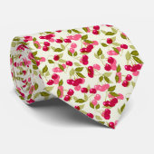 Cravate Cerise mûre rouge (Roulé)