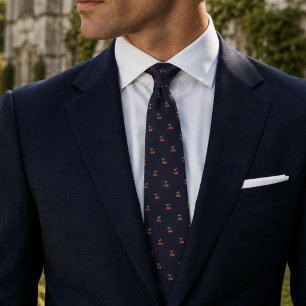 Cravate Cerise Navy