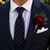 Cravate Cerise Navy