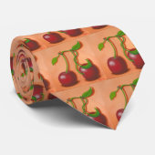 Cravate "Cerise pi " (Roulé)