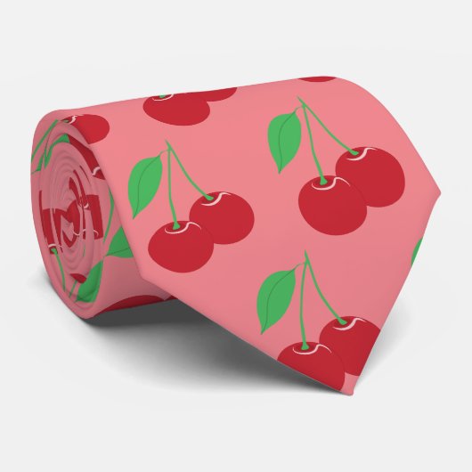 Cravate cerise - rose (Roulé)