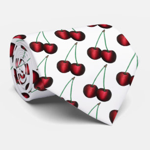 Cravate Cerises Rouge mûr Cerise Fruit d'été Imprimer