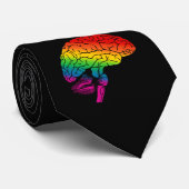 Cravate Cerveau arc en ciel (Roulé)