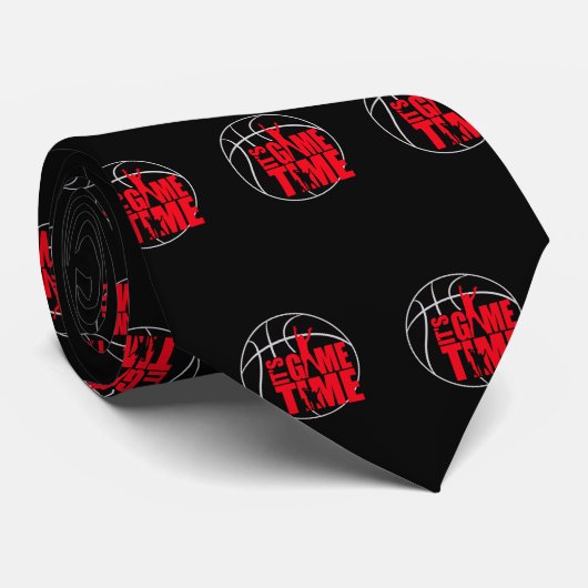 Cravate C'est l'heure du jeu - Rouge (Roulé)