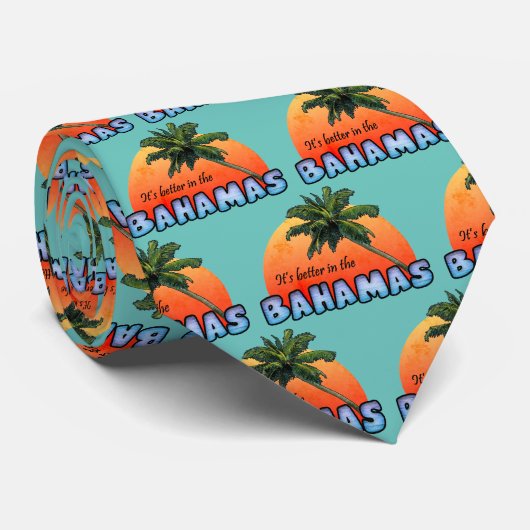 Cravate C'est mieux aux Bahamas (Roulé)