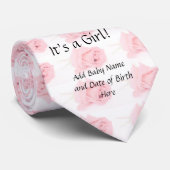 Cravate C'est une fille ! Naissance de bébé fille annonce (Roulé)