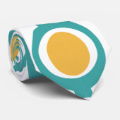 Cravate Chaîne moderne turquoise du milieu du siècle (Roulé)