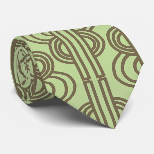 Cravate Chaînes ovales vertes (Roulé)