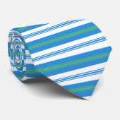Cravate Chaise Lit Bleu Morning Glory Stripe Unisex Neckti (Roulé)