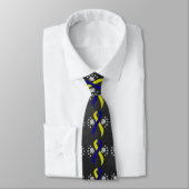 Cravate Chalkboard Blue and Yellow Awareness Ribbon (Attaché)