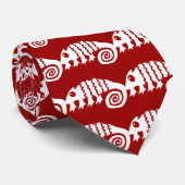 Cravate Chameleon, dessin africain (Roulé)