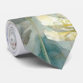 Cravate Champ d'aquarelle des fleurs sauvages (Roulé)