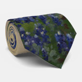 Cravate Champ de fleurs de bleuets (paysage rural) (Roulé)