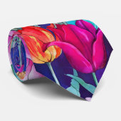 Cravate Champ Tulipes (Roulé)