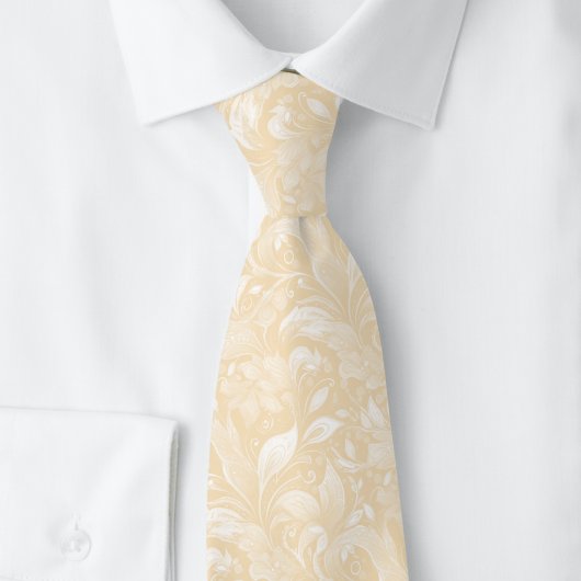 Cravate Champagne Botanique Batik
