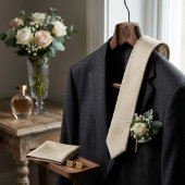 Cravate Champagne Ivoire Micro-Jacquard