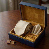 Cravate Champagne Ivoire Micro-Jacquard