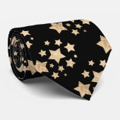 Cravate Champagne or léger faux parties scintillant scinti (Roulé)