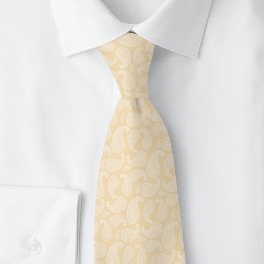 Cravate Champagne Paisley