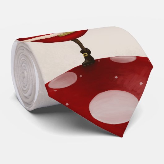 Cravate Champignon du père noël (Roulé)