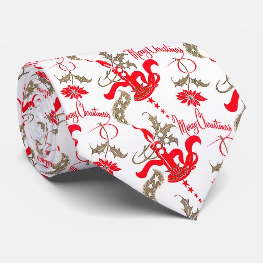 Cravate Chandelles de Noël Vintages tombées (Roulé)