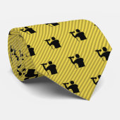 Cravate Chanteur - Guy au Microphone - Thème de musique su (Roulé)